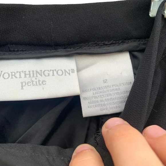 WORTHINGTON women's black slacks size 12P - Picture 2 of 3